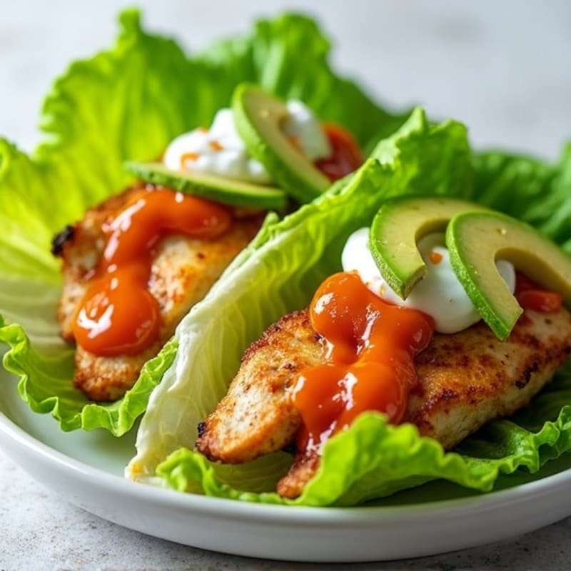 Fresh Buffalo Chicken Lettuce Wraps