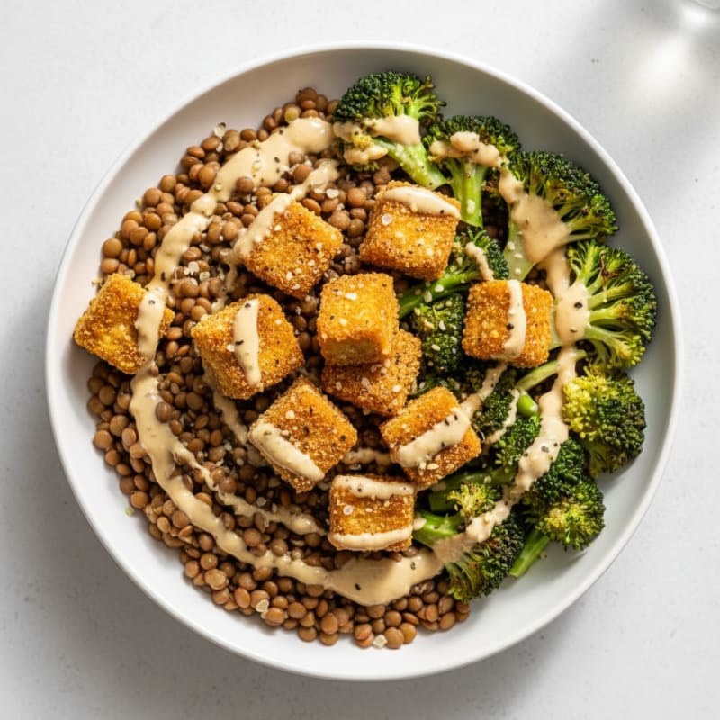 Roasted Vegetable Buddha Bowl with Tahini
