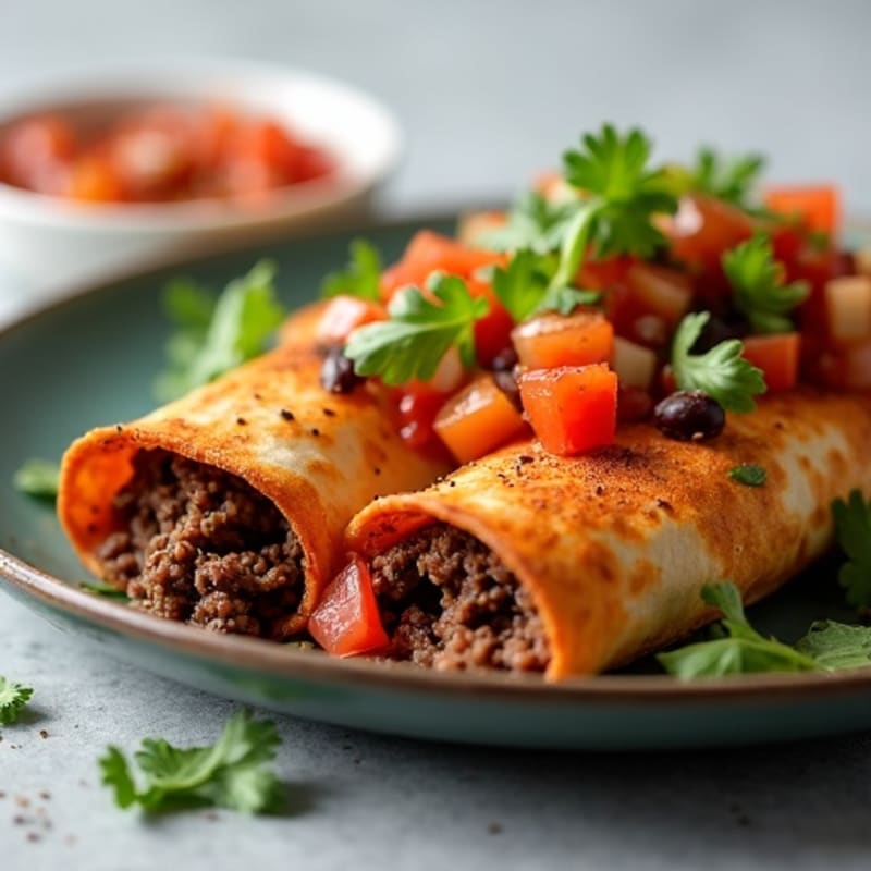 Lean Beef and Black Bean Enchiladas with Fire-Roasted Salsa