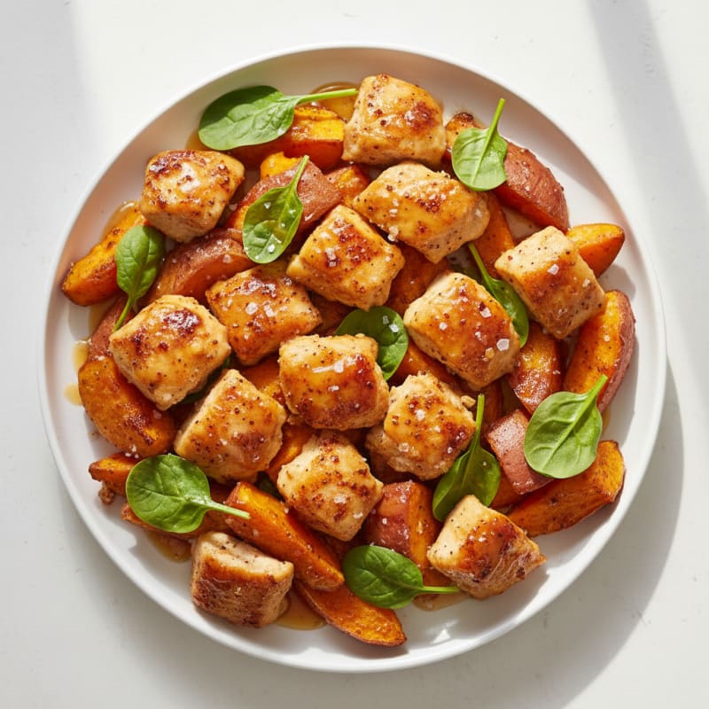 Caramelized Sugar Crisp Chicken & Potato Bites