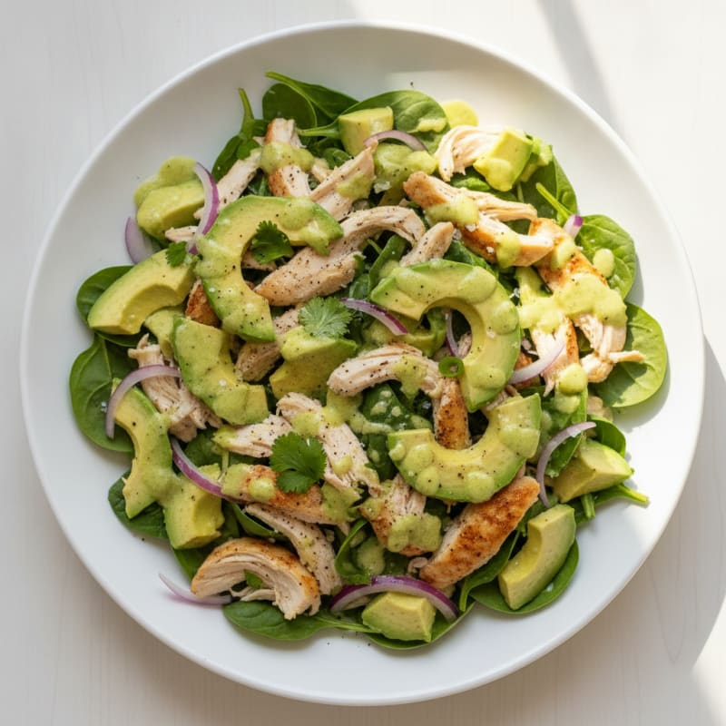 Avocado Chicken Salad with Lime Dressing