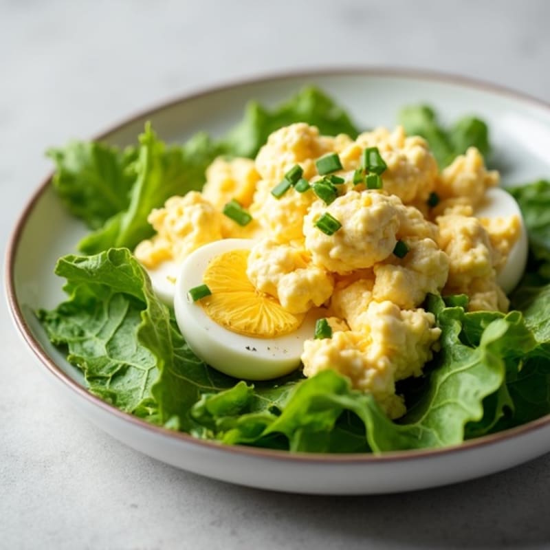 Creamy Hard-Boiled Egg Salad with Crisp Greens