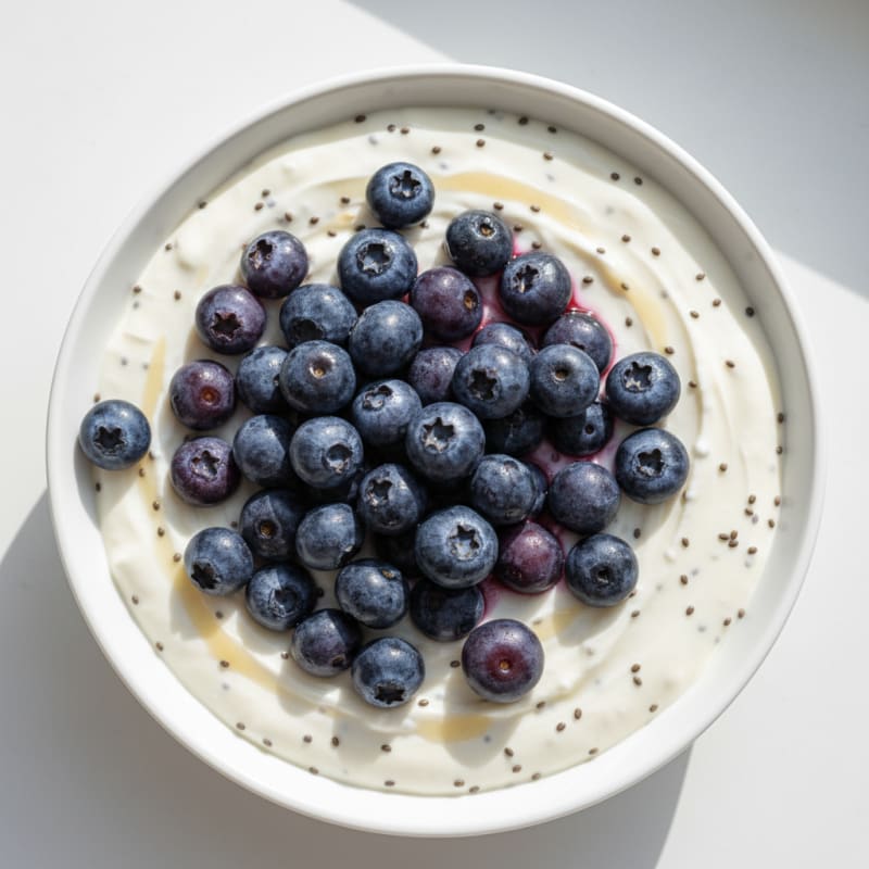 Silky Greek Yogurt Protein Pudding with Berries