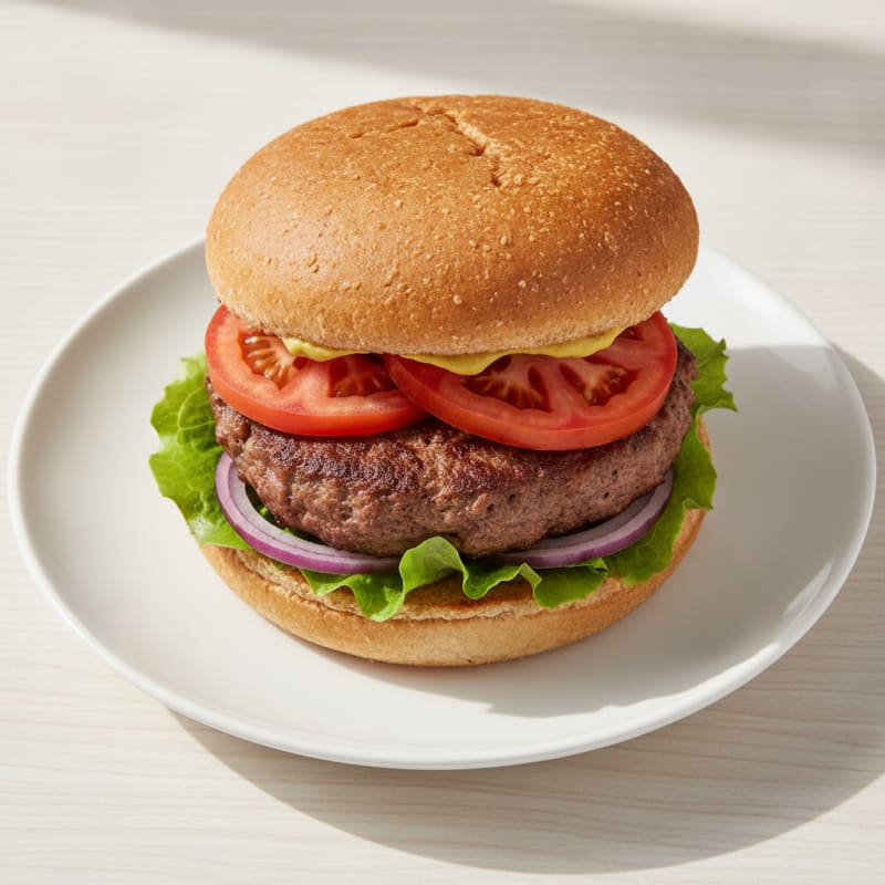 Classic Beef Burger with Toasted Bun