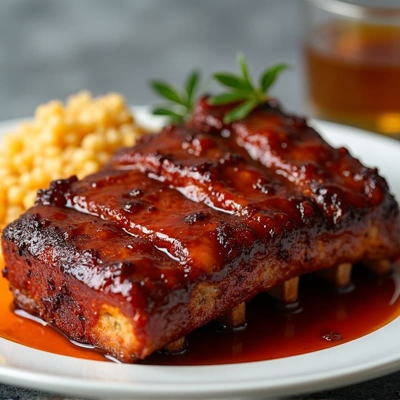 Roasted Pork Ribs with Sticky BBQ Glaze