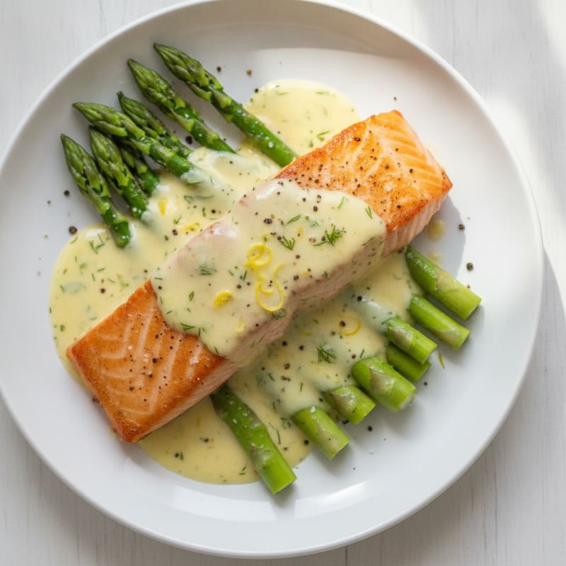 Pan-Seared Salmon with Lemon-Dill Sauce
