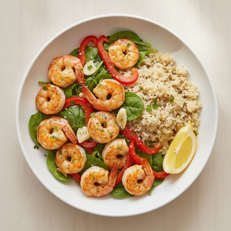 Garlic Shrimp and Quinoa Bowl