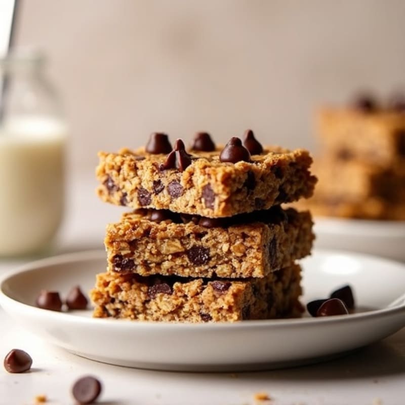 Chewy Dark Chocolate Peanut Butter No-Bake Oat Bars