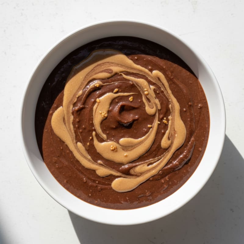 Silky Chocolate Protein Pudding with Almond Butter Swirl