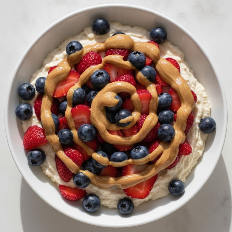 Silky Greek Yogurt Protein Pudding with Berries