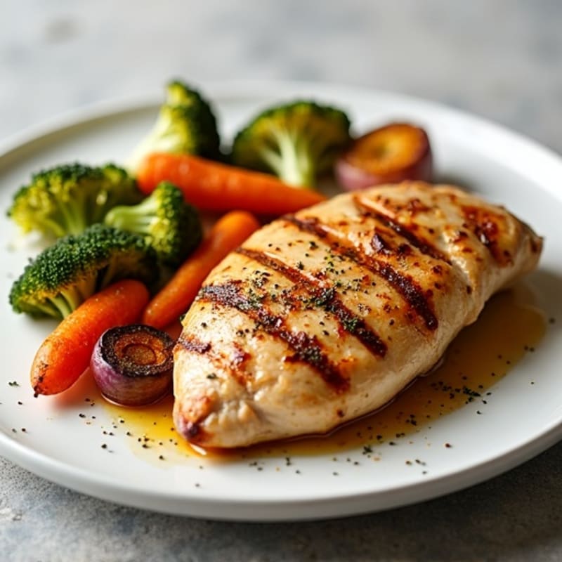 Roasted Chicken and Crispy Roasted Vegetables