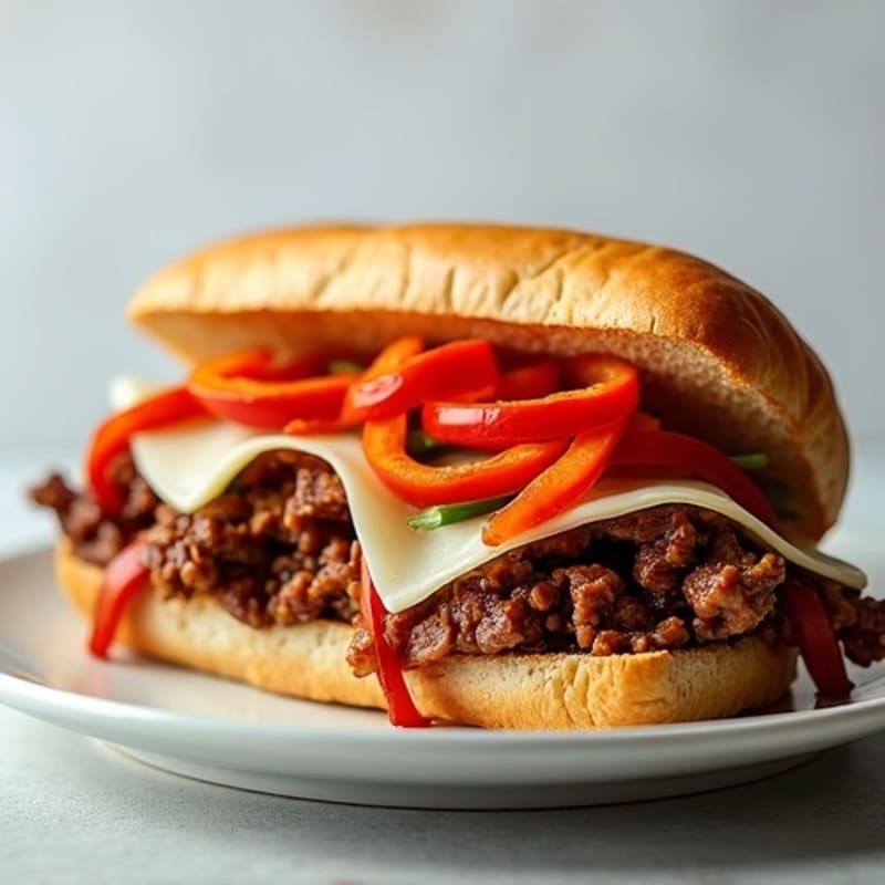 Lean Sirloin Philly with Bell Peppers and Onions