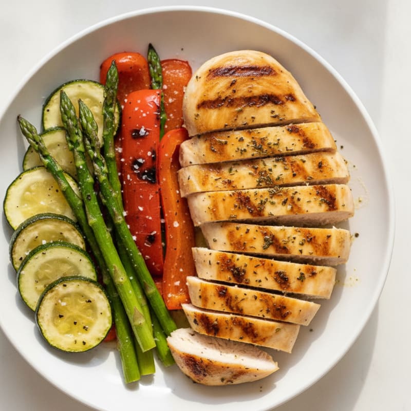 Grilled Herb Chicken with Roasted Vegetables