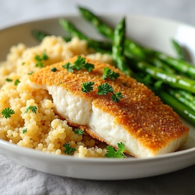 Crispy Pan-Seared Cod with Lemon Herb Crust