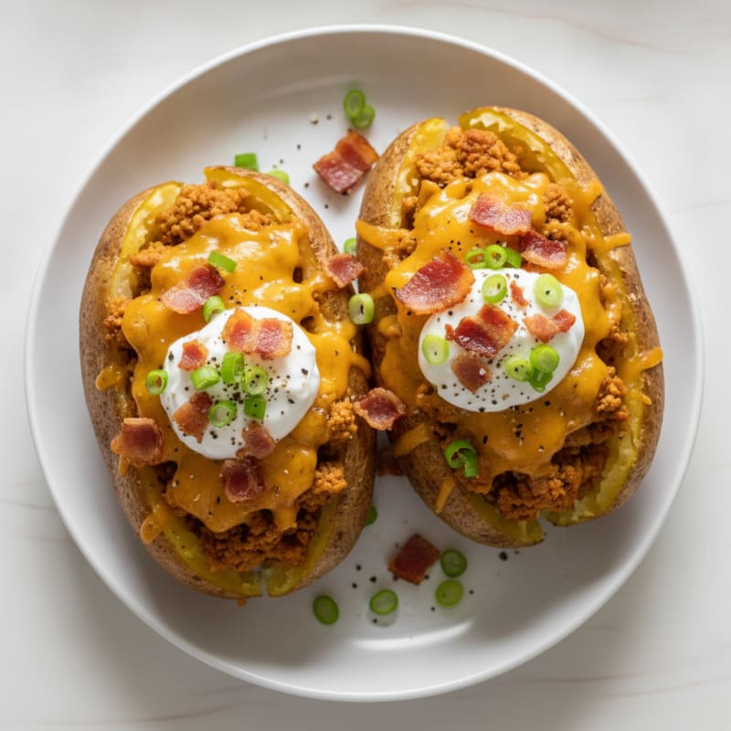 Bacon Cheddar Stuffed Potatoes