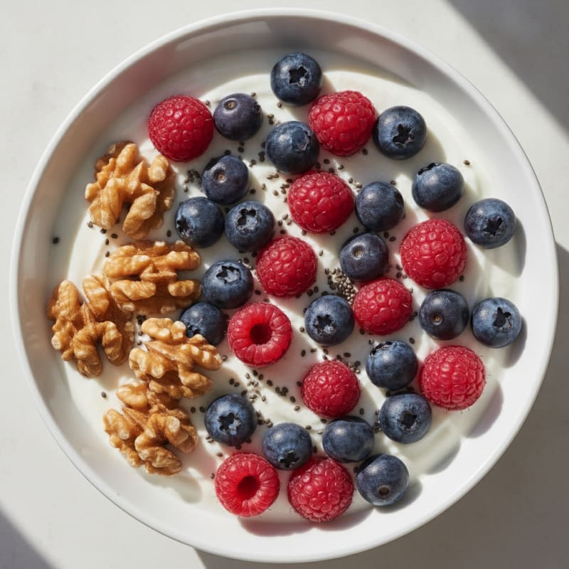 Creamy Greek Yogurt with Fresh Berries and Chia Seeds