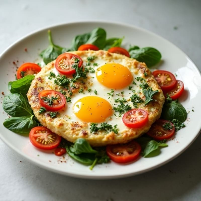 Fluffy Egg White Fritata with Fresh Herbs