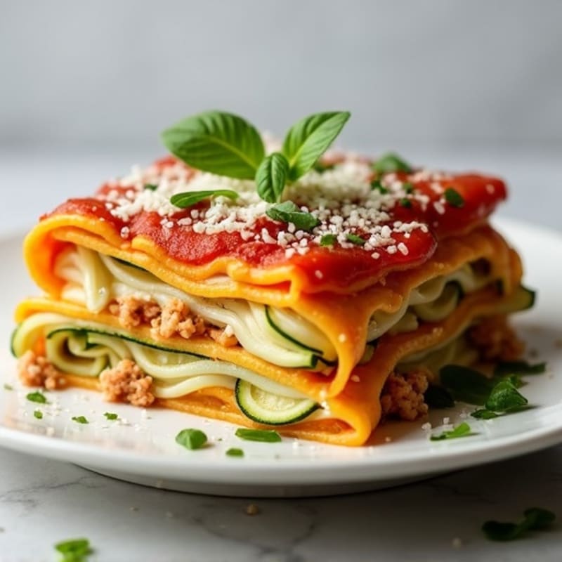 Protein-Packed Zucchini Noodle Turkey Lasagna