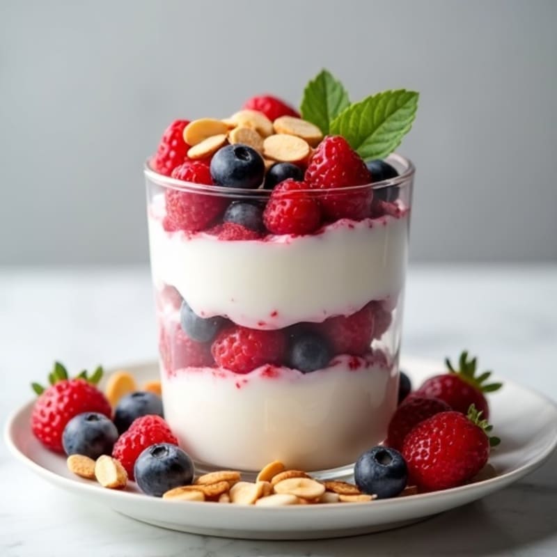Creamy Greek Yogurt Protein Parfait with Mixed Berries