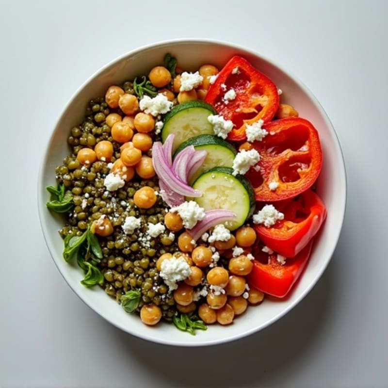 Savory Lentil and Roasted Vegetable Bowl