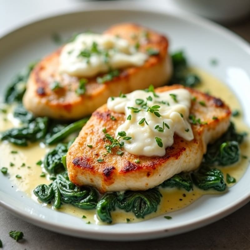 Creamy Baked Chicken with Spinach and Artichoke