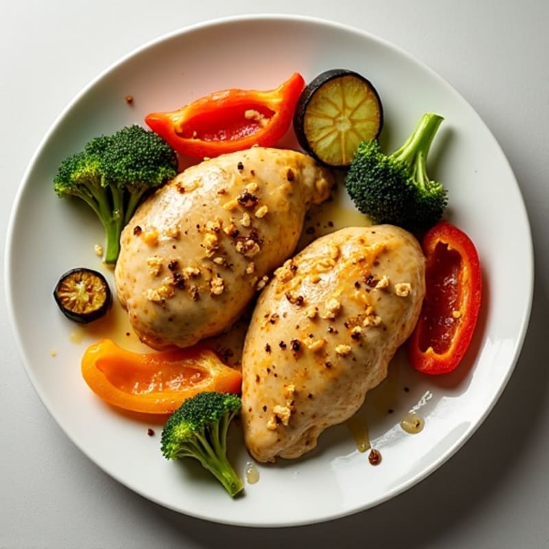 Creamy Coconut Spiced Chicken with Roasted Vegetables