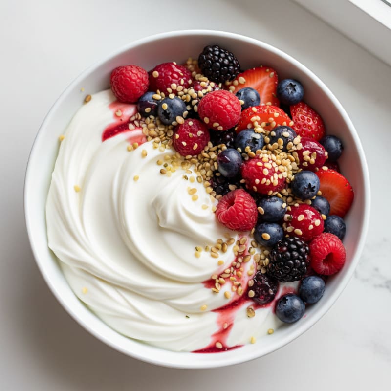 Creamy Greek Yogurt Protein Bowl with Mixed Berries