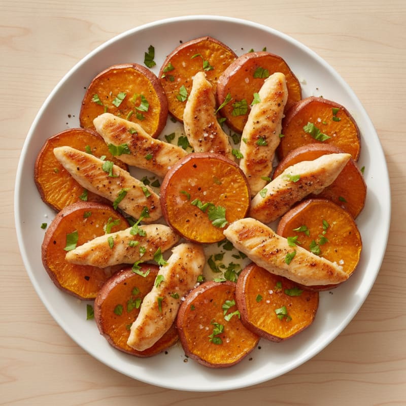 Baked Sweet Potato with Honey-Lime Chicken