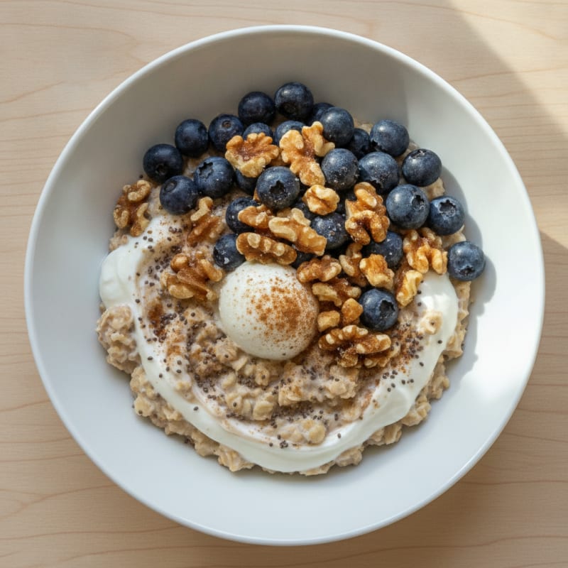 Protein-Packed Bircher Muesli with Berries and Walnuts