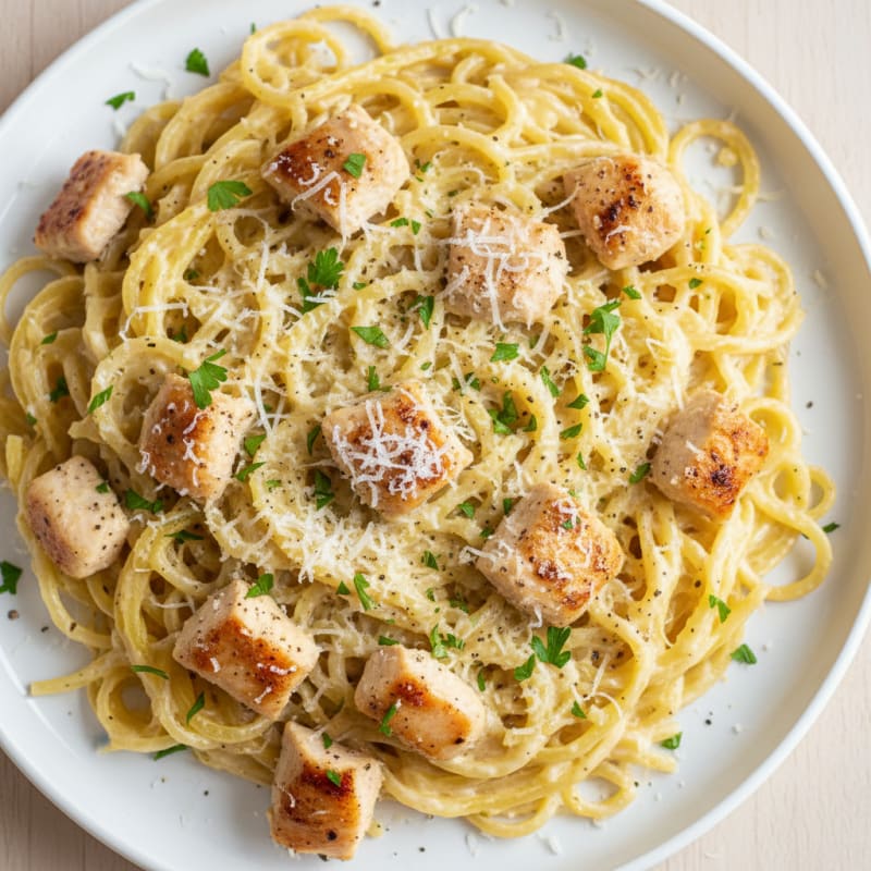 Creamy Garlic Parmesan Spaghetti Squash
