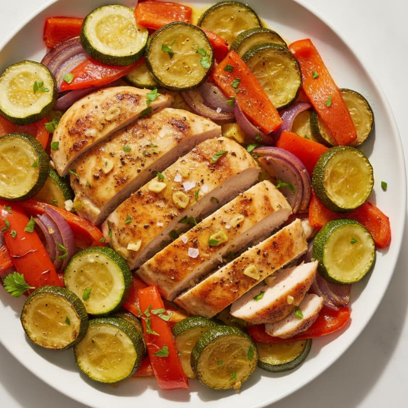 Lemon-Herb Greek Chicken with Roasted Vegetables