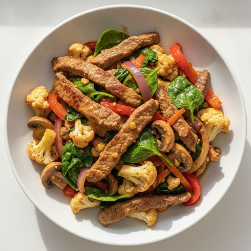 Sirloin Steak Stir-Fry with Garden Vegetables