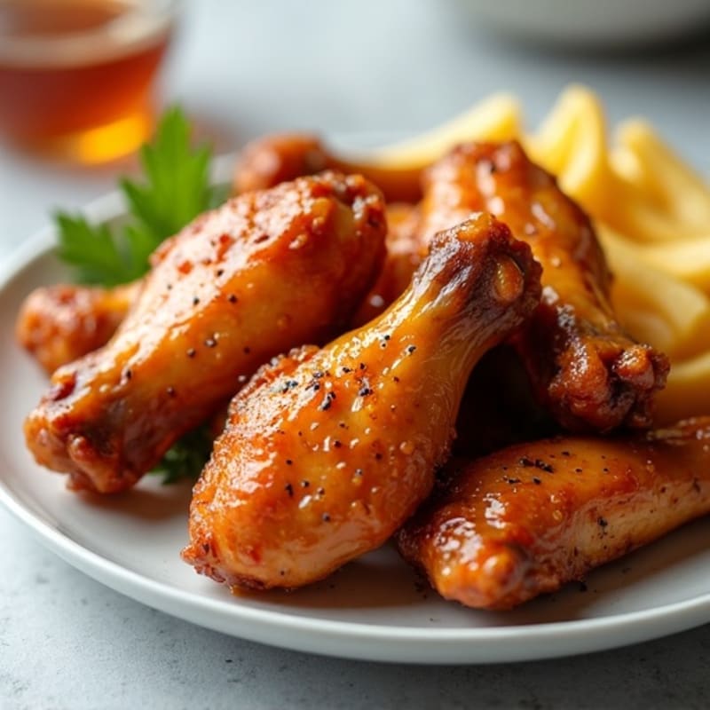 Crispy Honey Glazed Baked Wings