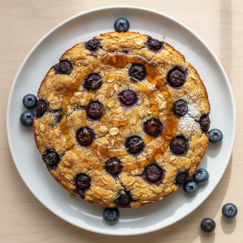 Blueberry Cottage Cheese Baked Oats