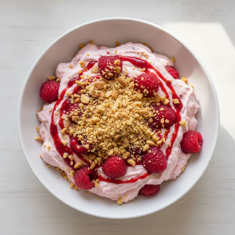 Protein Berry Mousse with Crushed Nuts