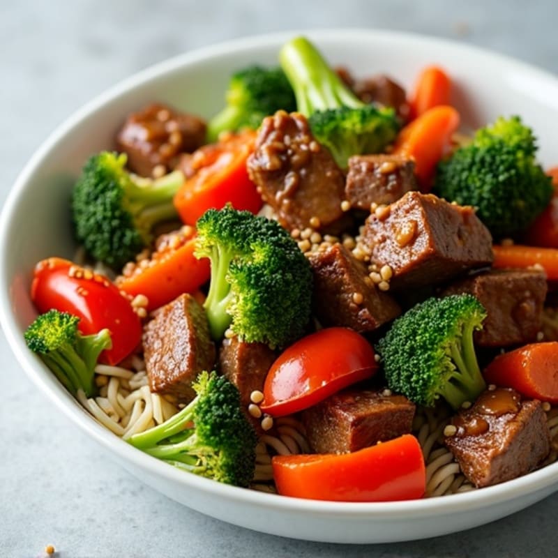 Lean Beef and Vegetable Stir-Fry with Sweet Garlic Sauce