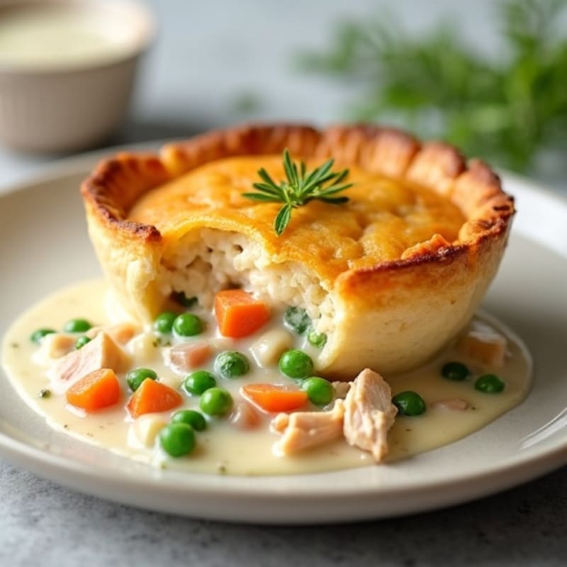 Healthy Creamy Turkey Pot Pie