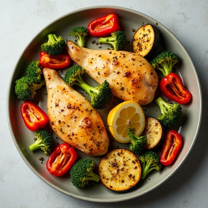 Sheet Pan Lemon Herb Chicken with Roasted Vegetables