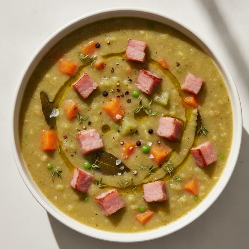 Hearty Split Pea Soup with Ham