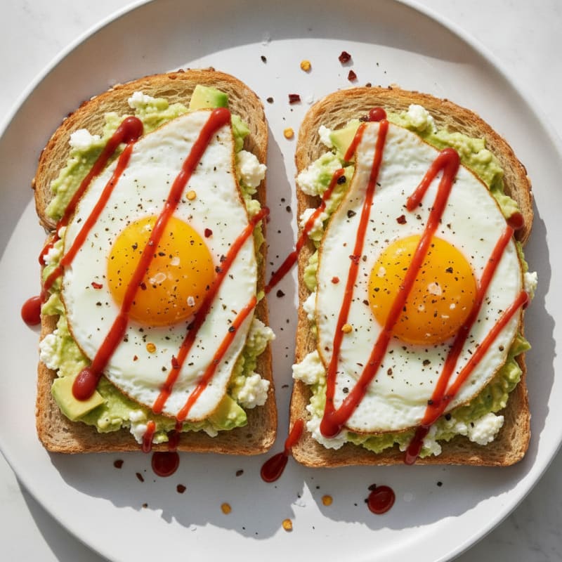 Spicy Cottage Cheese Egg Toast