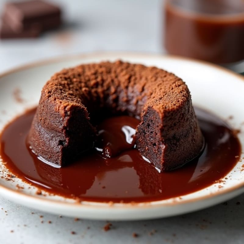Protein-Rich Dark Chocolate Lava Cake