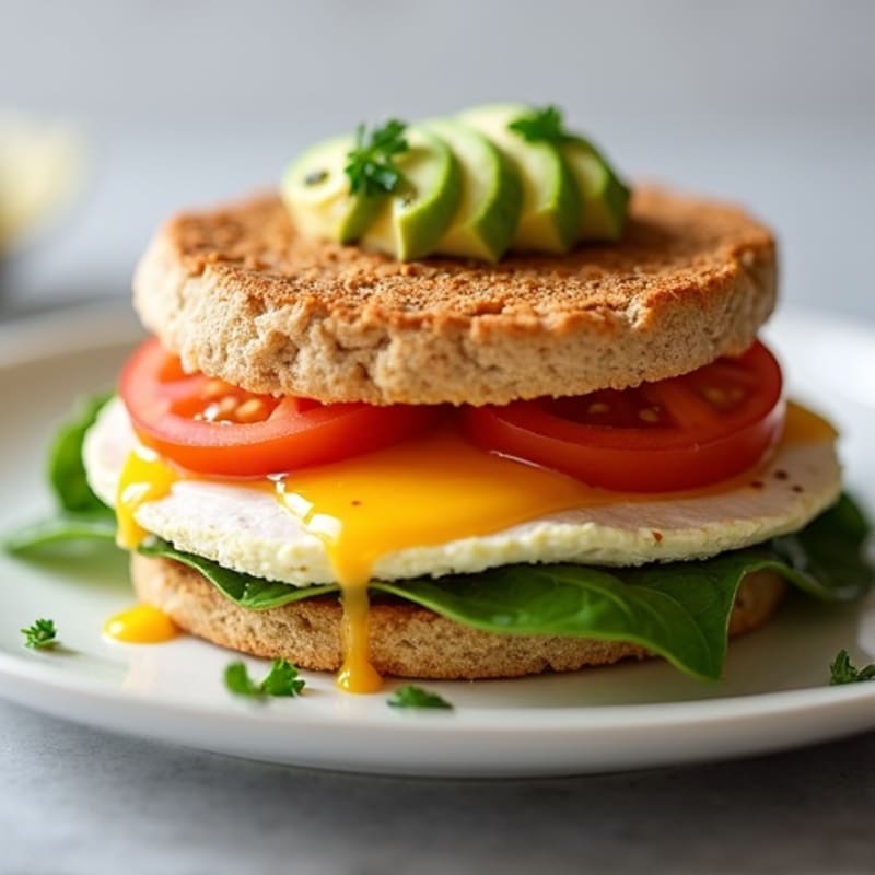 Protein-Packed Egg White and Turkey Breakfast Sandwich