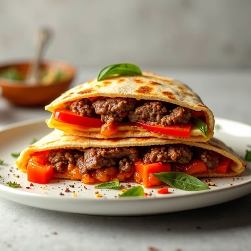 Grilled Steak and Bell Pepper Quesadillas