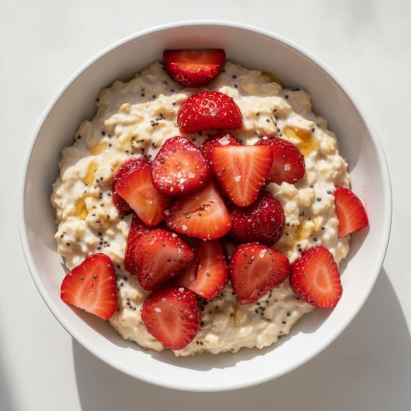 Strawberry Shortcake Overnight Oats