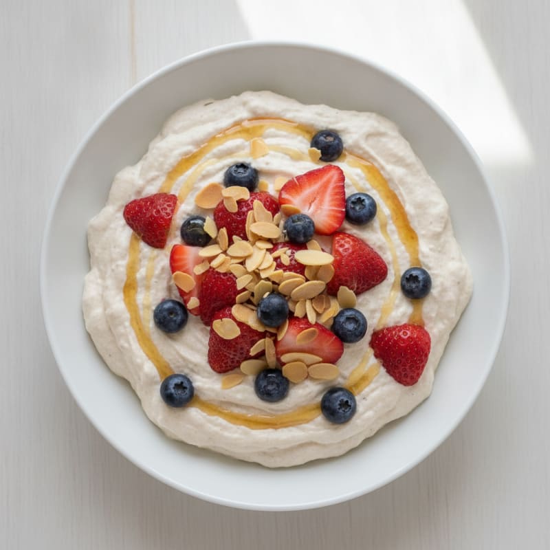 Silky Greek Yogurt Protein Mousse with Berries