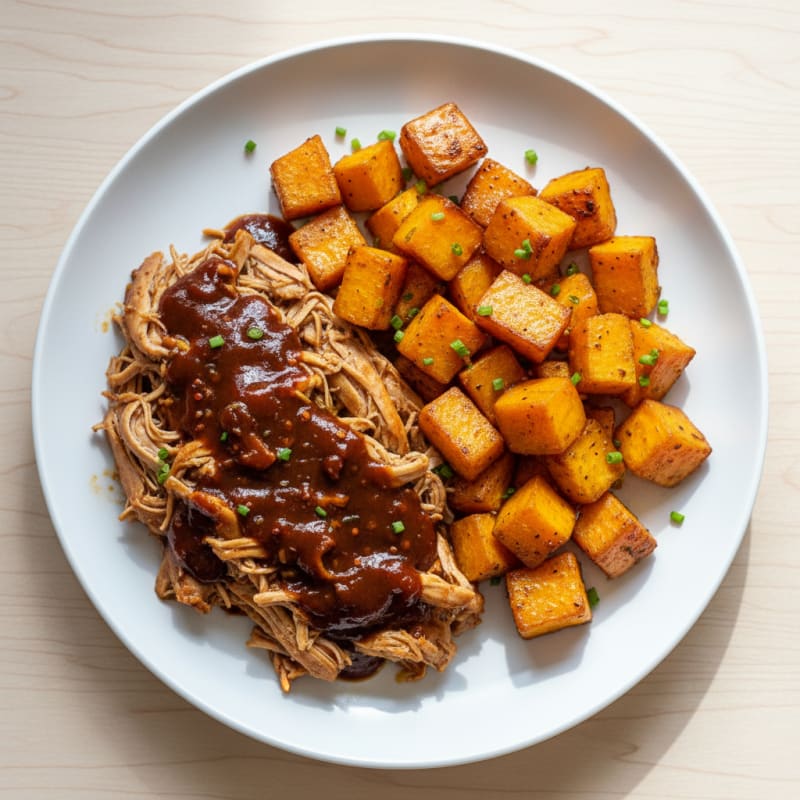 Barbecue Chicken with Roasted Sweet Potatoes