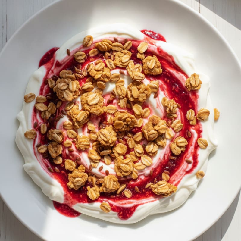 Fruit-Swirled Greek Yogurt Snack Plate