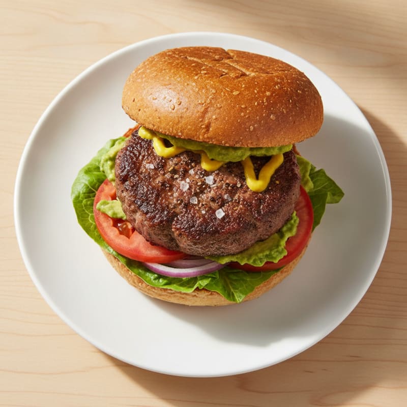 Classic Beef Burger with Toasted Bun