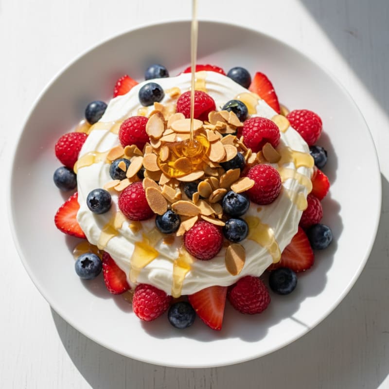 Greek Yogurt Protein Parfait with Mixed Berries