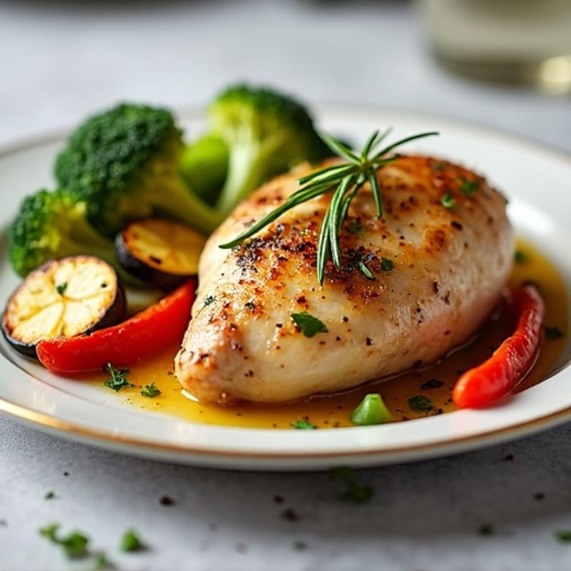 Lemon-Herb Roasted Chicken with Crispy Roasted Vegetables